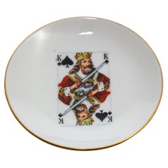 Vintage King of Spades Porcelain Coaster Dish 1960s by Gloria Bavaria Germany