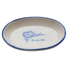 The Bistro Garden In Beverly Hills Porcelain Ashtray Dish Collectible 70s