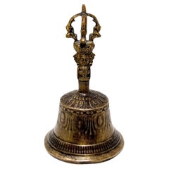 Antique Asian Bronze buddhist bell Tibetan Meditation Prayer Ghanta Bell