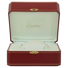Cartier Scatola portagioielli in pelle rossa con rilievi dorati