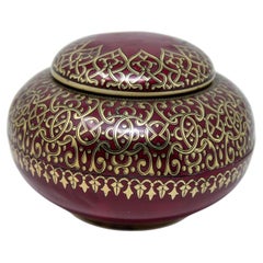 Tchibo Zinnschachtel Rot und Gold Arabesque Couchtisch Vintage 1960 Deutschland
