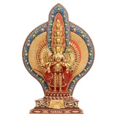 Monumental 88-Inch 24K Gilt Copper Thousand-Armed Avalokiteshvara, Nepal