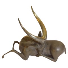 Loet Vanderveen Bronzeskulptur einer Gazelle, signiert, nummeriert, limitierte Auflage.