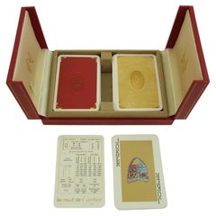 Cartier Paris Poker or Bridge Cards in Red Original Box Vintage 1970
