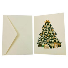 Cartier Luxury Christmas Tree Set of 10 Stationery Cards Set Season's Greetings