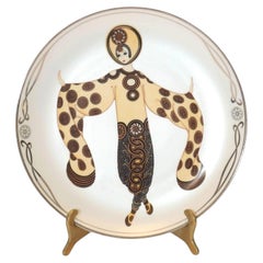 Erté " Willow Tree" Sevenarts Porcelain Collector Plate Romain de Tirtoff 1990