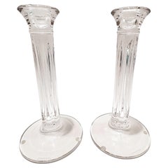 Tiffany & Co. Paire de chandeliers en cristal clair