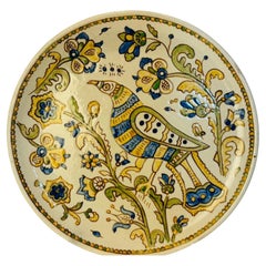 Plato de cerámica Vintage Jeziorna Bolesławiec 1960 Polonia
