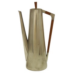 Royal Holland Pewter and Teak Danish Coffee Pot 1960s KMD Tiel Daalderop