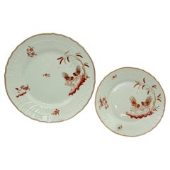 Assiettes plates en porcelaine SIENA motif coq Florence ITALIE Richard Ginori