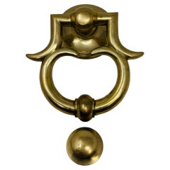 Georgian Style Solid Polished Brass Door Knocker 1940s
