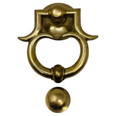 Georgian Style Solid Polished Brass Door Knocker 1940s