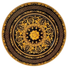 Versace Kollektion 'Floralia Gold' Wandporzellanteller von Rosenthal, Kollektion 'Floralia Gold', 7 Zoll