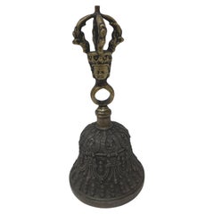 Asian Tibetan Meditation Prayer Ghanta Bell Antique Bronze Buddhist Bell
