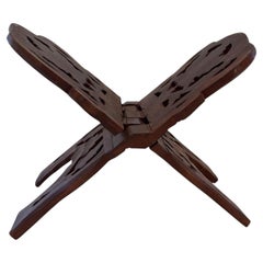 Folding Hand Carved Moroccan Wood Book Holder Display