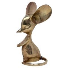 1950s Cast Brass Mouse Figurine Sculpture