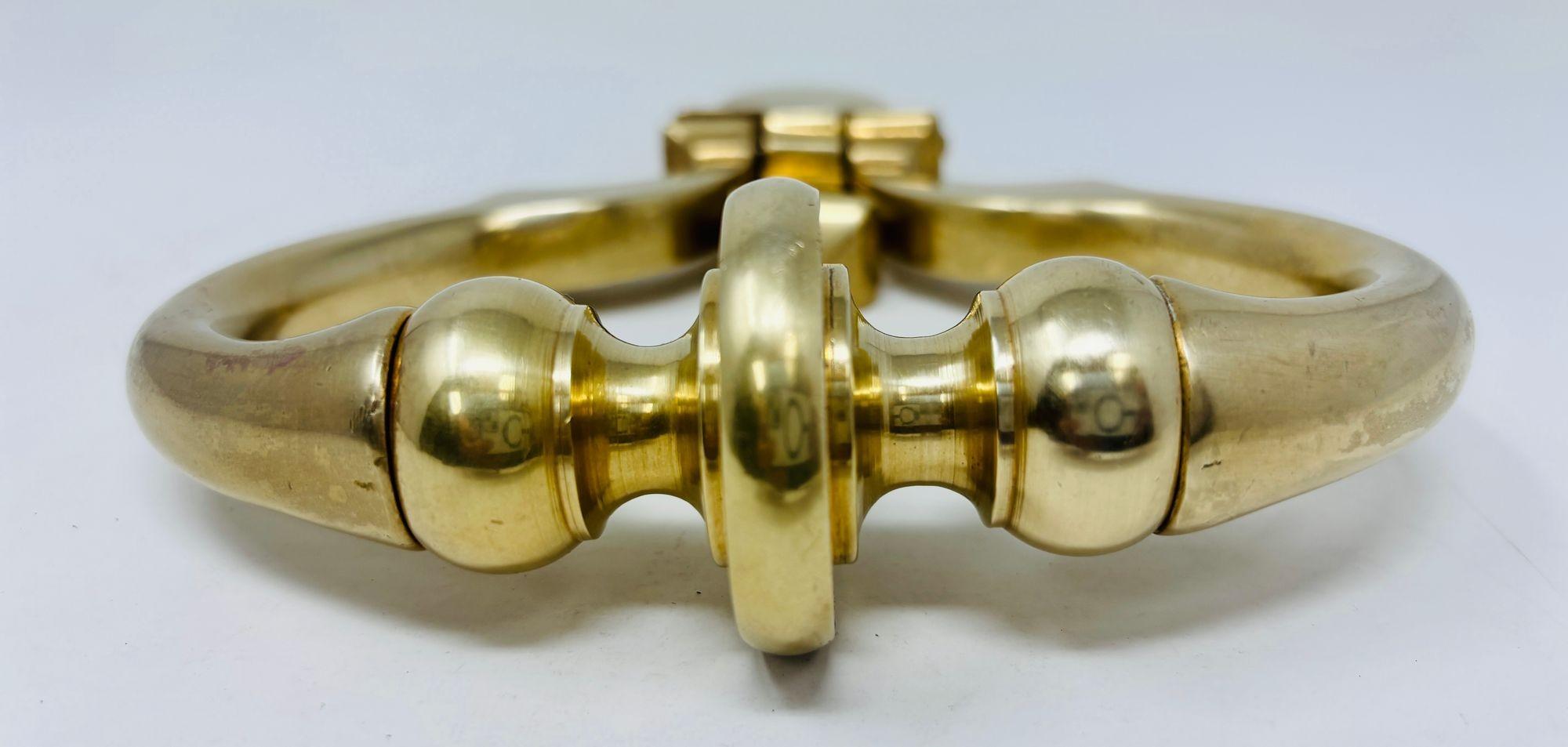 20th Century 1940s Georgian Style Solid Polished Brass Door Knocker For Sale