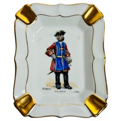 Vintage Porcelain Ashtray Catchall L. T, France Taillemite Made in France