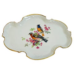Vintage Limoges France Porcelain Plate Hand-painted with Bird Decor Collectible