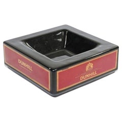 Dunhill Zigarren-Aschenbecherschale Catchall England Schwarz und Rot Sammlerstück 1970