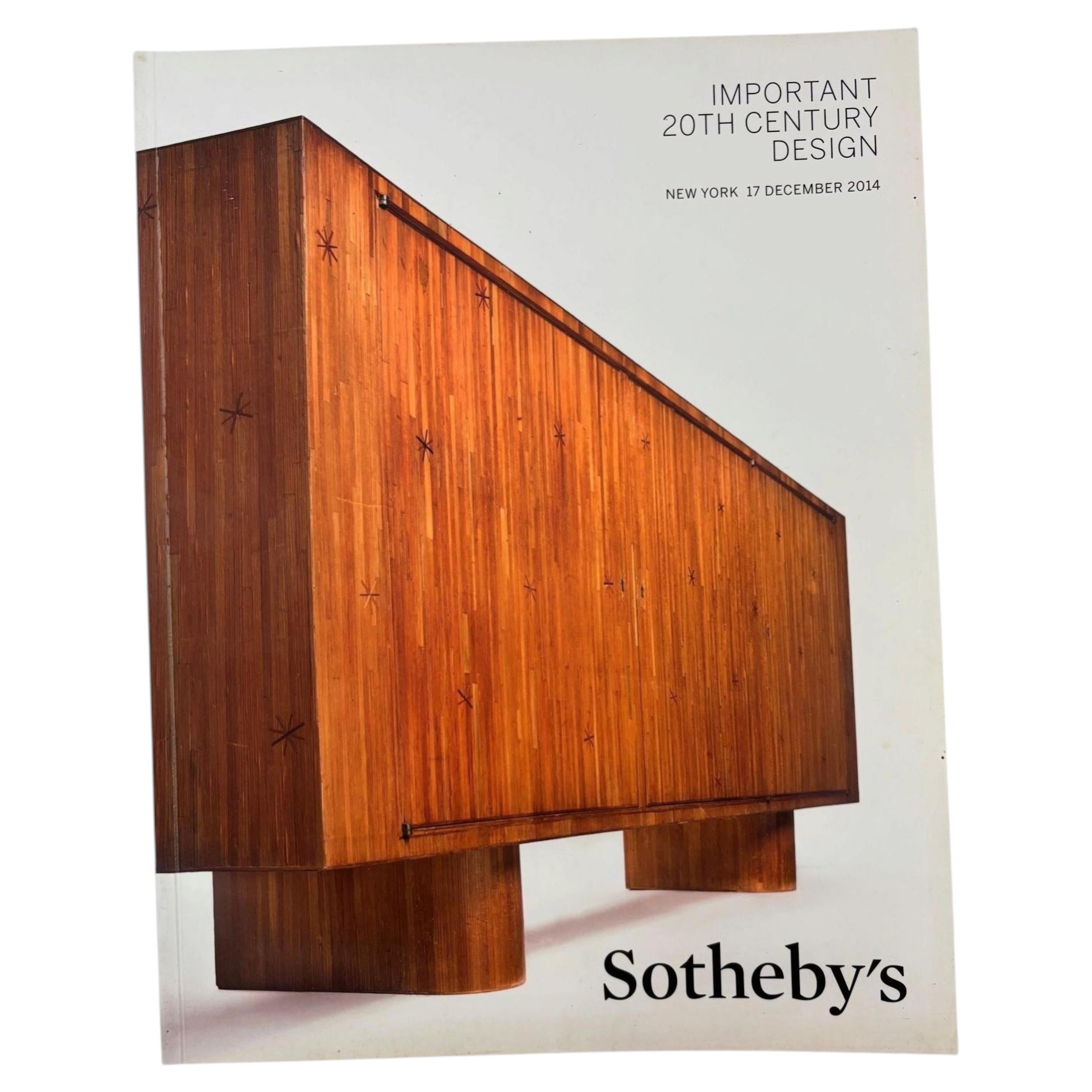 Sotheby's Important 20th C. Design New York 17 Dec 2014 Auction Catalogue
