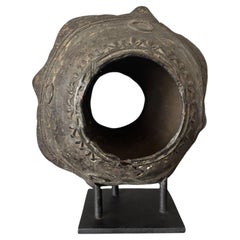 West African Bronze Currency Bracelet, Gan People, Burkina Faso, on Custom Stand