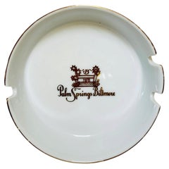 Palm Springs Biltmore Hotel Ashtray, Porcelain with Gilt Trim, circa 1960s