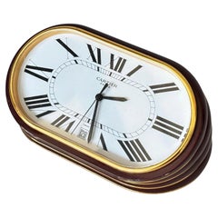 Orologio a fisarmonica Cartier Paris con data e quadrante bianco con numeri romani, CIRCA 1980
