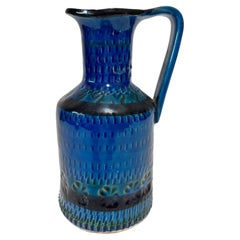 Bitossi "Rimini Blu" Keramik Krug Vase, Aldo Londi zugeschrieben, Italien 1960er Jahre