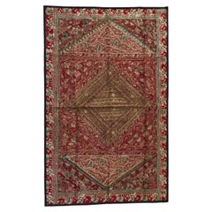 Large Rajasthani Metallic-Thread Embroidered Silk Textile, Circa 1950