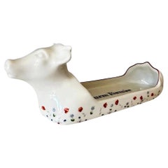 Apilco French Porcelain Cow-Form Butter Dish “Beurre Fermier"