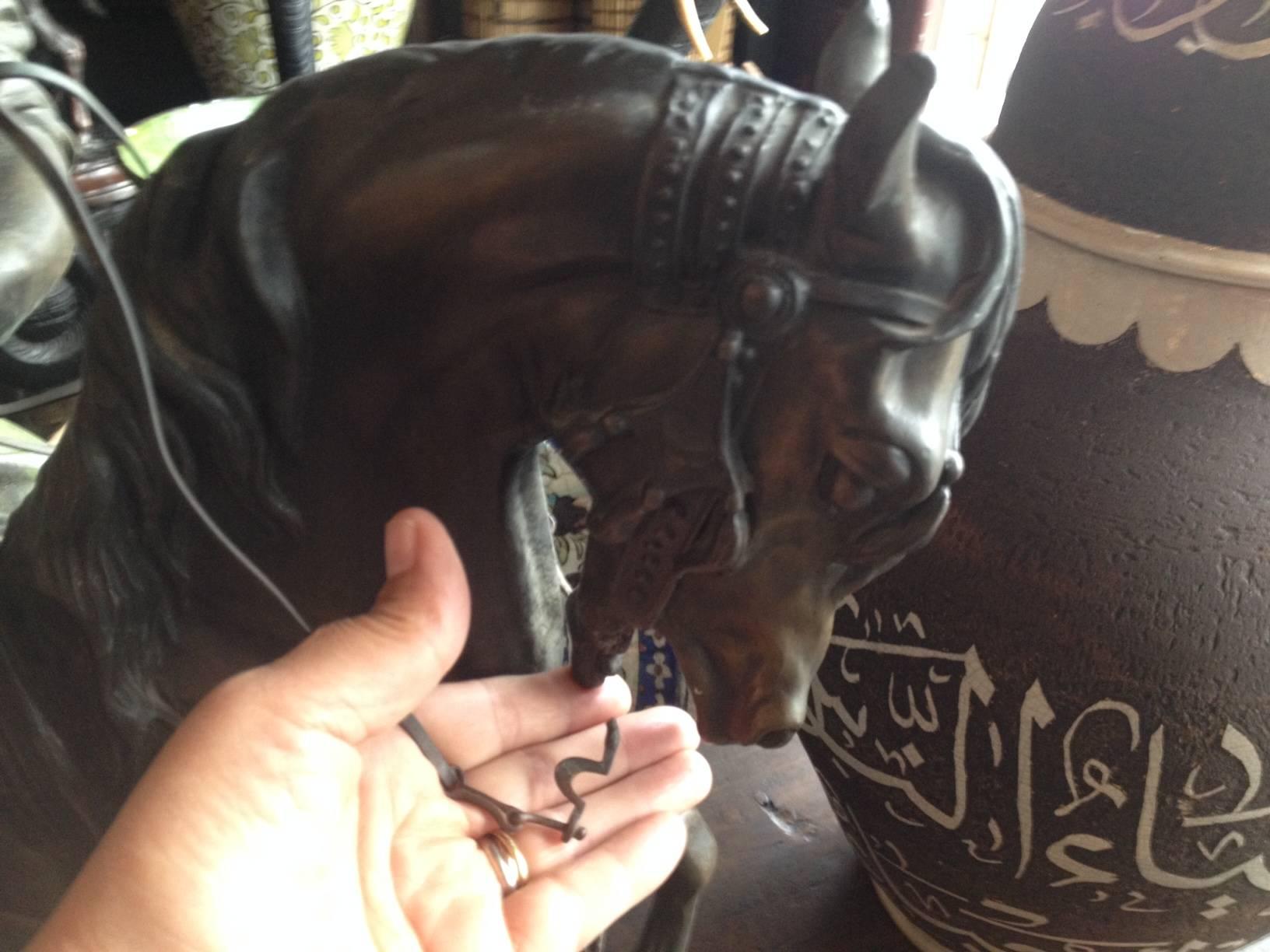 Orientalist Bronze of Arab on Horseback 3