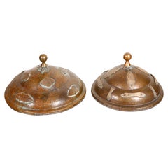 Récipient marocain en laiton fabriqué à la main, style mauresque, 19 pouces de diamètre