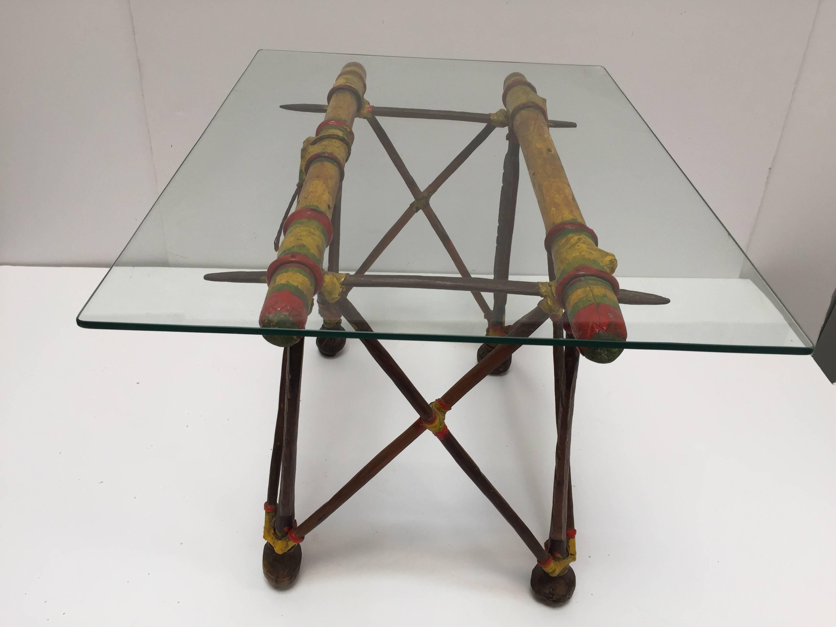 African Tribal Tuareg Camel Saddle Stand Side Table 3