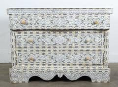 Syrian White Mother of Pearl Inlay Wedding Dresser
