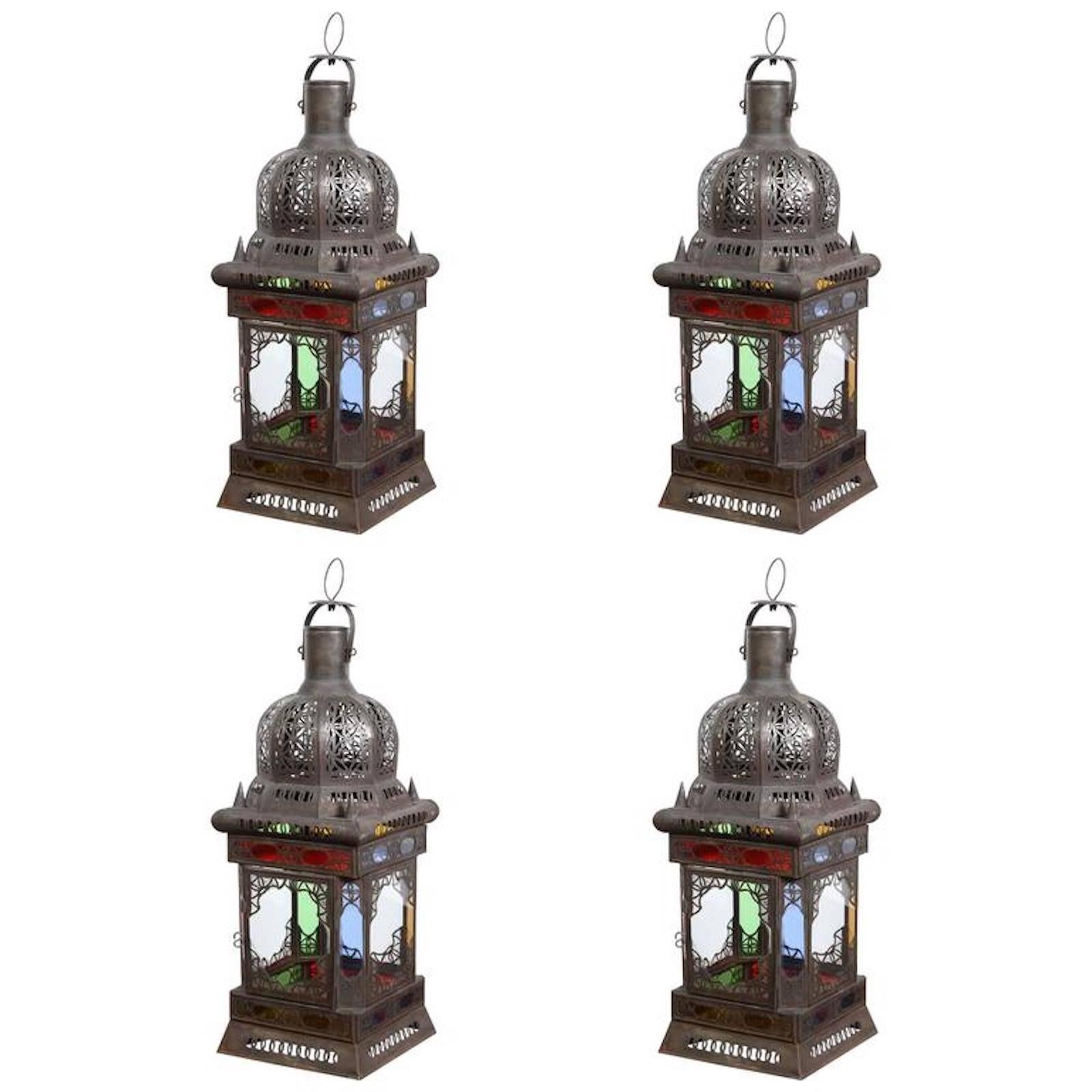 Moroccan Moorish Glass Candle Lantern or Pendant 2