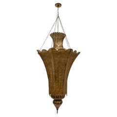 Monumental 88-Inch Moroccan Pierced Brass Chandelier Handcrafted in Marrakech