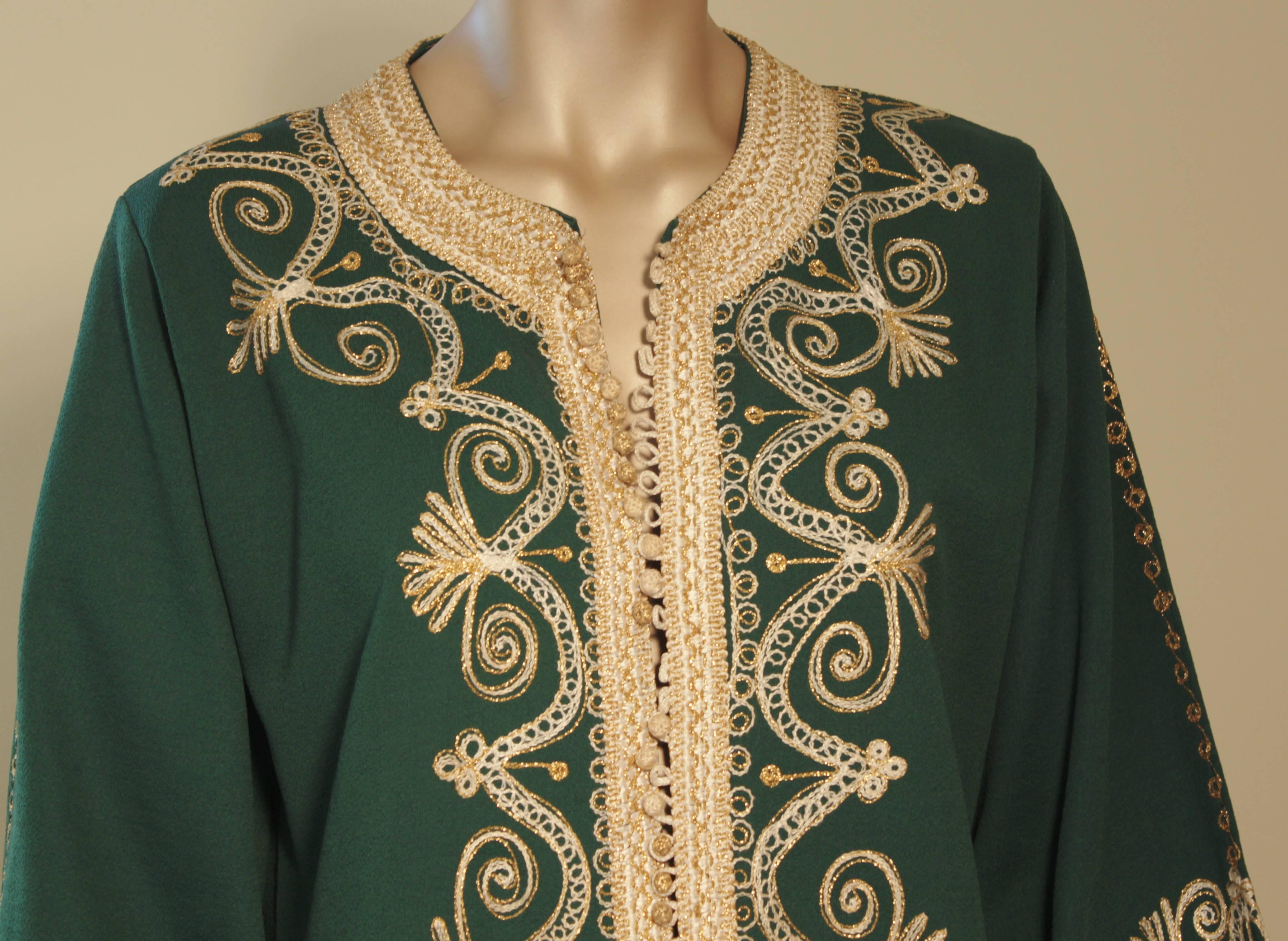 embroidered caftan dress