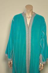 Moroccan Turquoise Caftan Maxi Dress Kaftan size L to XL