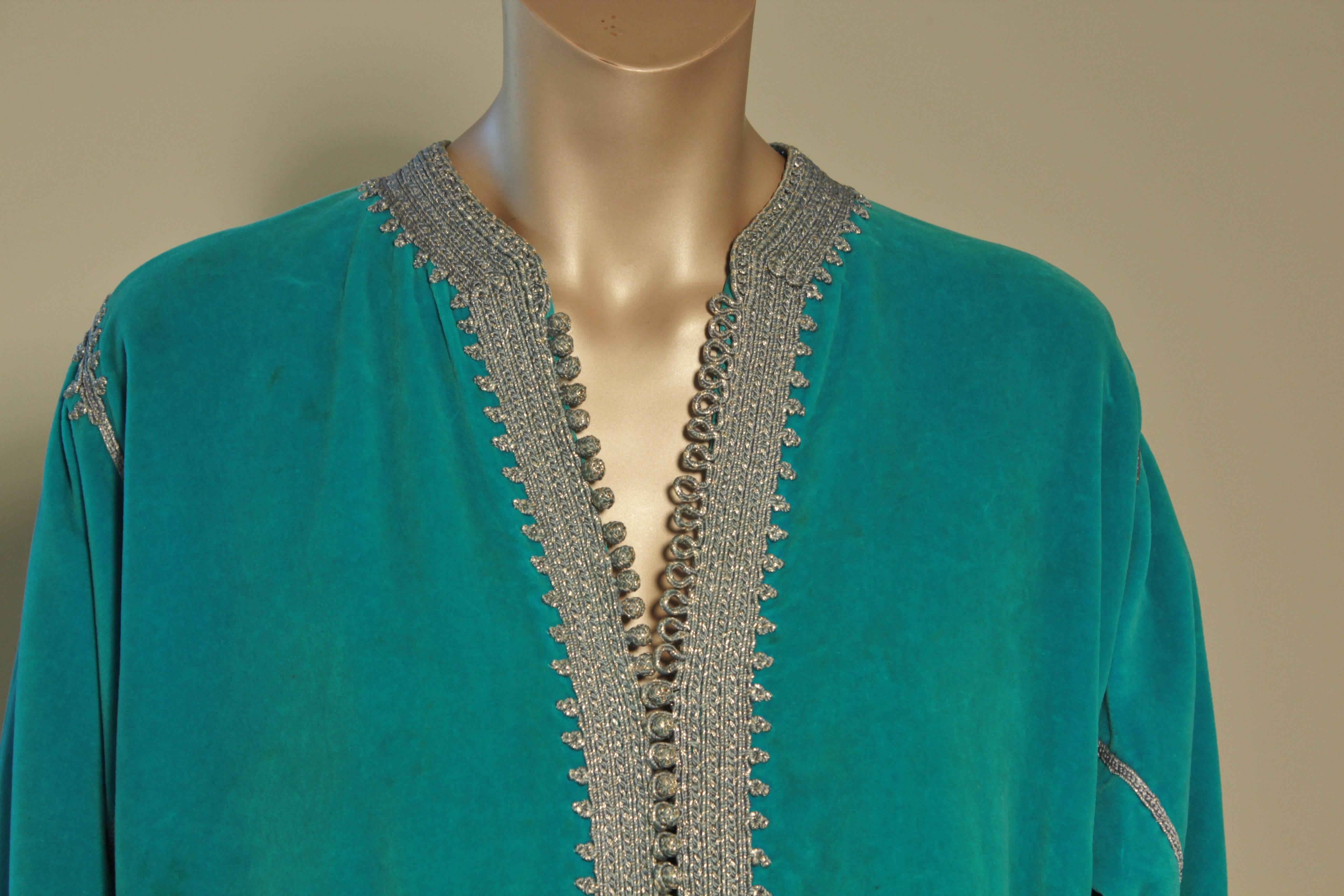 turquoise kaftan dress