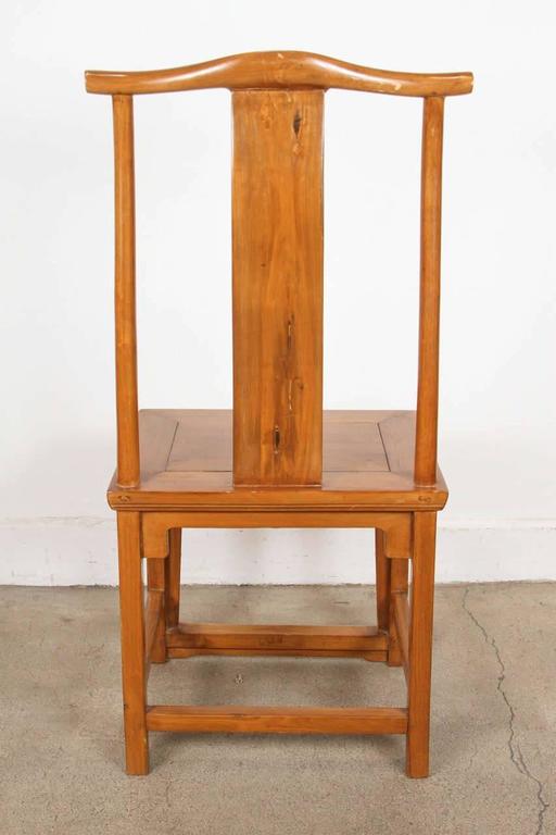 Hand-Crafted Pair of High Back Chinese Chairs Ming Style For Sale