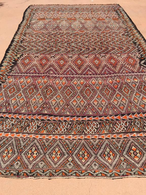 Vintage Moroccan Nomadic African Tribal Rug at 1stDibs