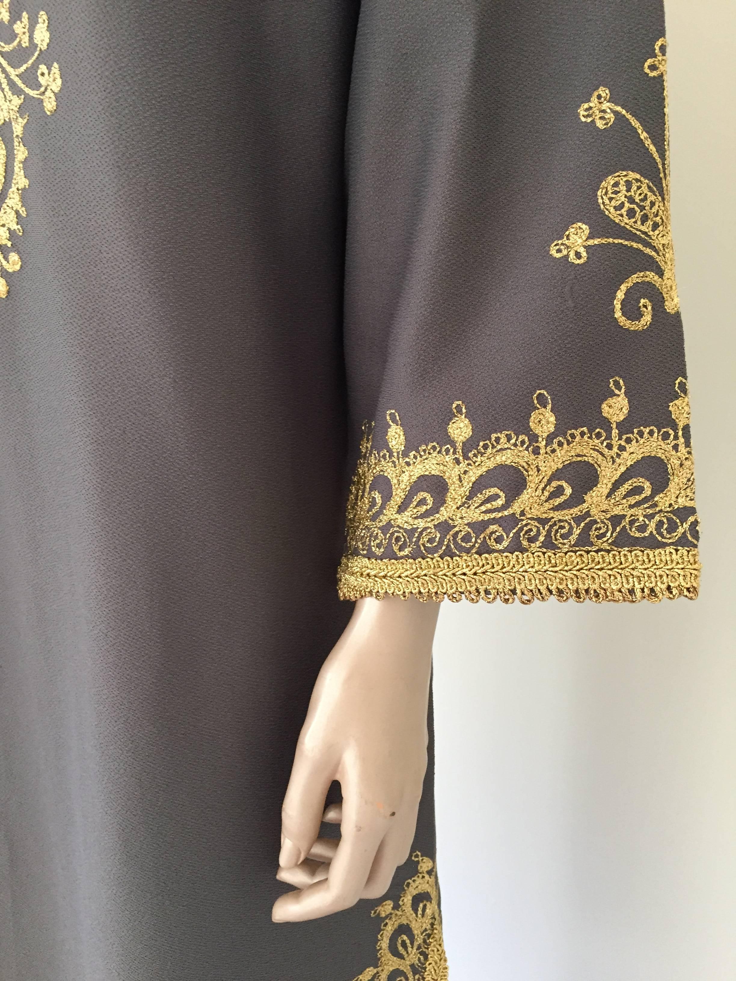 Moroccan Caftan, Maxi Dress Kaftan, 1970 Size Small In Excellent Condition In North Hollywood, CA
