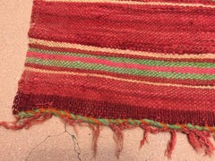 Moroccan Flat-Weave Vintage Rug