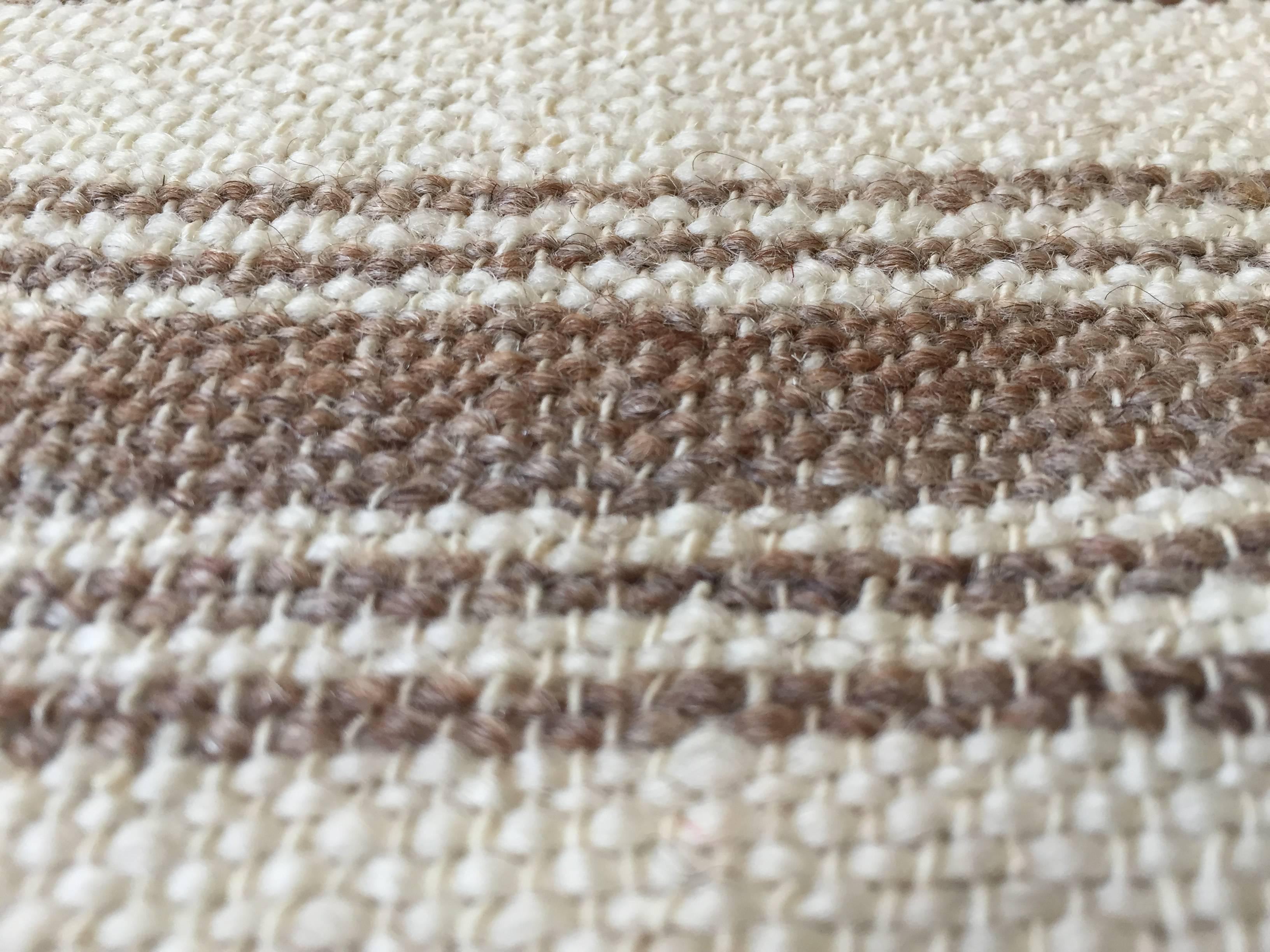 1960s Moroccan Vintage Flat-Weave Brown Textile In Good Condition For Sale In North Hollywood, CA