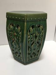 Green Chinese Barrel Ceramic Garden Stool