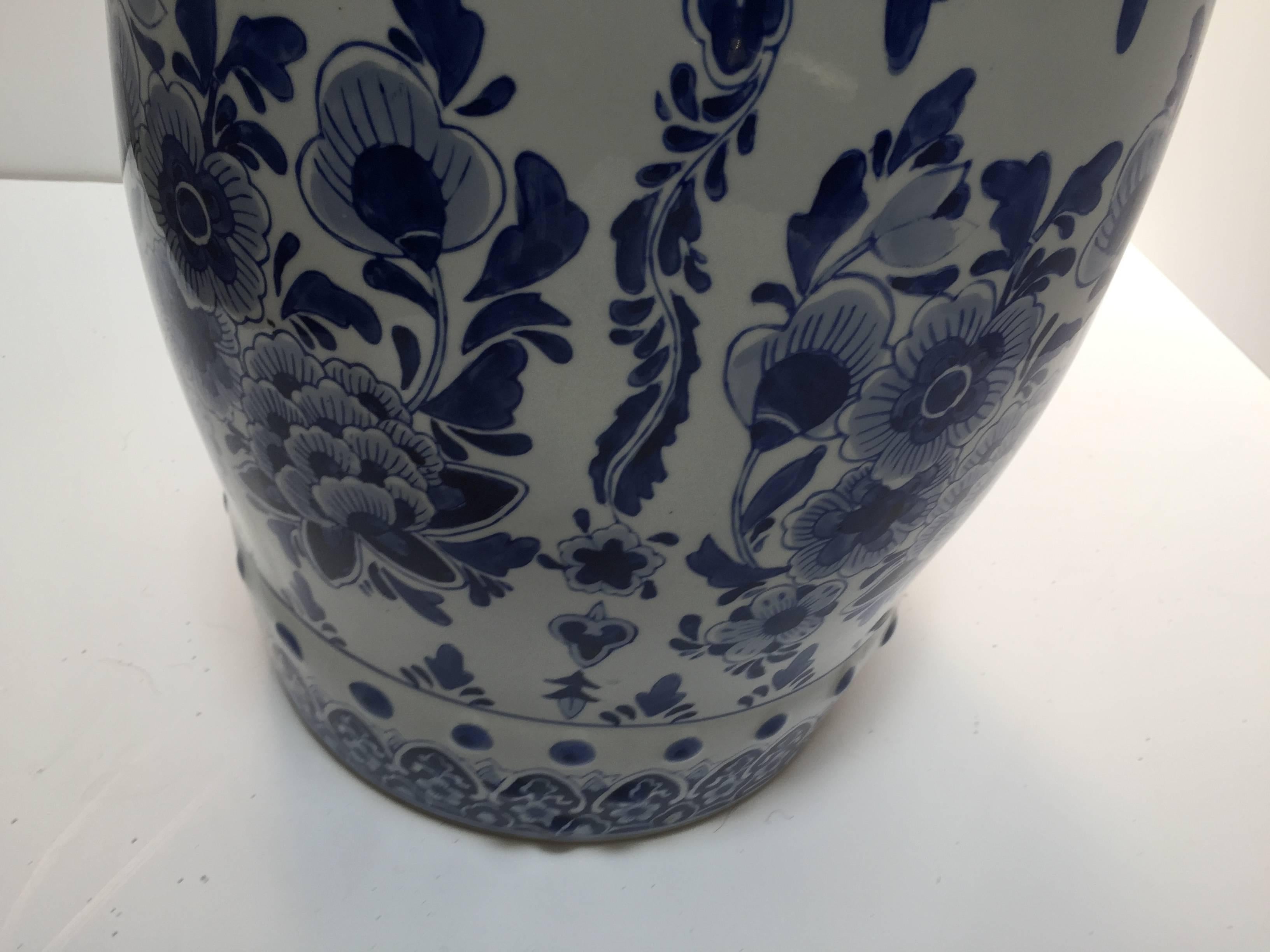 Blue and White Chinese Ceramic Garden Stool 3