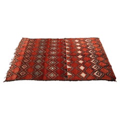 Tapis tribal marocain vintage en laine de Rehamna, plaines de Marrakech, vers 1960
