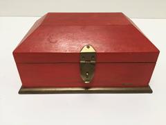 Anglo Indian Decorative Red Tea Caddy Box