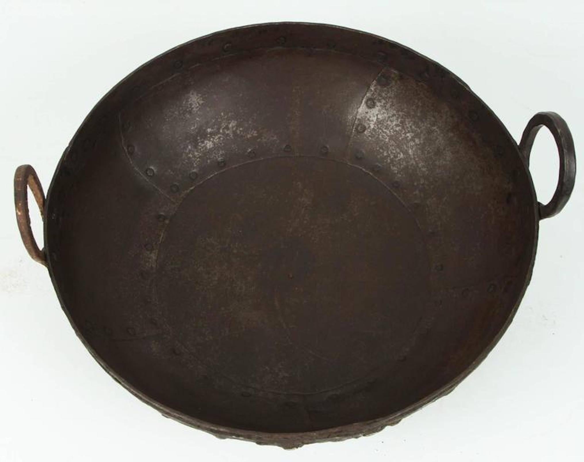 Anglo Raj Large Iron Outdoor Pot Southern India